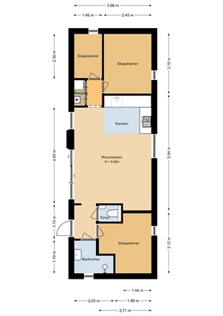 Floorplan - Nieuwesluisweg 1A1203, 4511 RG Breskens